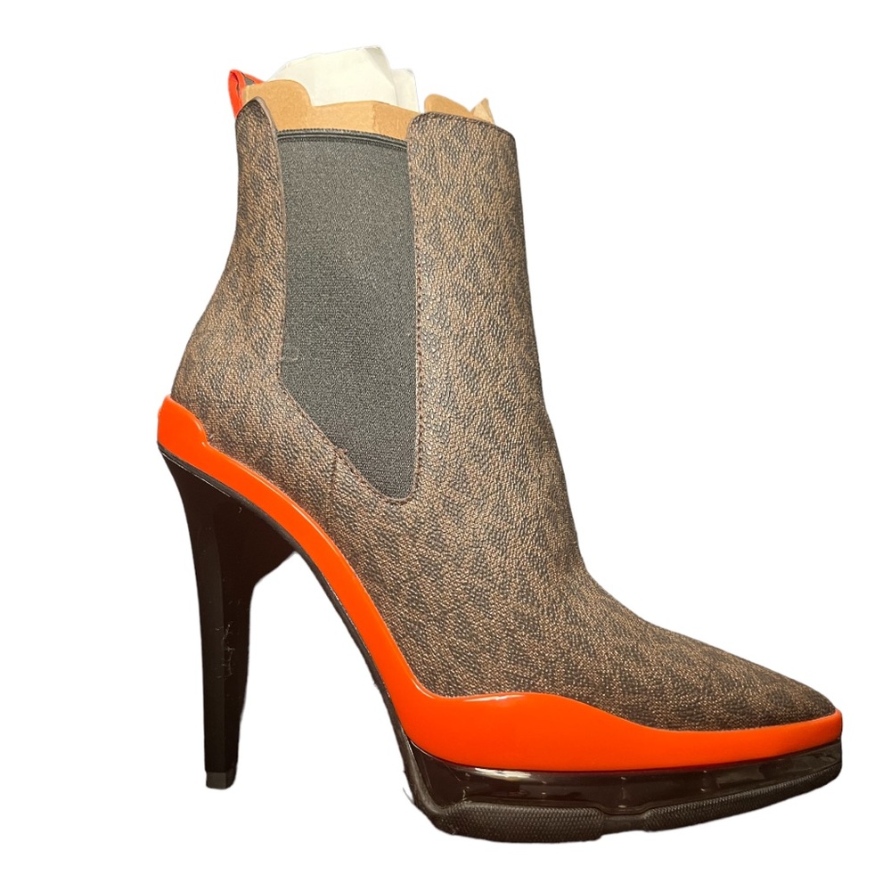 Michael Kors Keke Extreme Logo Tape Boot Size 7